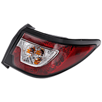 Passenger Side, Outer Tail Light, with Bulb, Halogen, Clear Lens, CAPA CERTIFIED