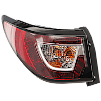 Driver Side, Outer Tail Light, with Bulb, Halogen, Clear Lens