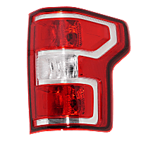 Passenger Side Tail Light, with Bulb, Halogen, Clear and Red Lens