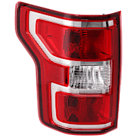 Driver Side Tail Light, with Bulb, Halogen, Clear and Red Lens