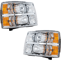 Driver and Passenger Side Halogen Headlight, With bulb(s), OE Replacement