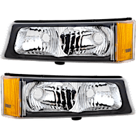 Front, Driver and Passenger Side Turn Signal Light, Without bulb(s)