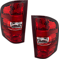 Driver and Passenger Side Tail Lights, with Bulbs, Halogen, Except 2007 Classic Models