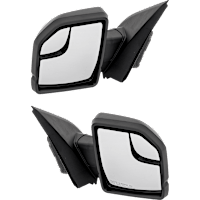 Driver and Passenger Side Mirror, Power, Non-Heated, Manual Folding, Textured Black, No Signal Light, No Memory, No Puddle Light, No Auto-Dimming, With Blind Spot Glass