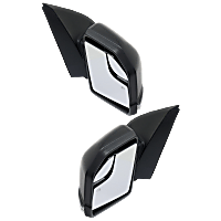 Driver and Passenger Side Mirrors, Power, Heated, Manual Folding, Textured Black, without Puddle Light, with Blind Spot Glass, Ambient Air Temperature Sensor Not Included In Passenger Side