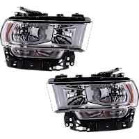 Driver and Passenger Side Halogen Headlight, With bulb(s), OE Replacement