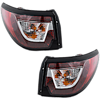 Driver and Passenger Side, Outer Tail Lights, with Bulbs, Halogen, Mounts on Body, CAPA Certified