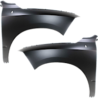Front, Driver and Passenger Side Fenders, Primed, with Emblem Provision, CAPA Certified
