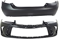 Front and Rear Primed Bumper Cover