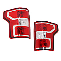 Driver and Passenger Side Halogen Tail Light, With bulb(s), OE Replacement