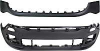 Front, Upper and Lower Upper - Primed, Lower - Textured Bumper Cover
