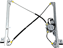 Front, Passenger Side Power Window Regulator, With Motor