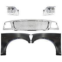 Replacement® 5-Piece Kit, Grille Shell Chrome, Includes (2