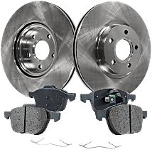 SureStop® 2-Wheel Set Front Brake Disc and Pad Kit, Plain