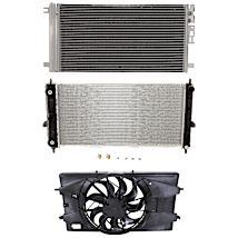 AC Condenser With Receiver Drier & Oil Cooler For Chevrolet Volt 2016-2019 – Aluminum, Direct Fit, 23331307, 84153635