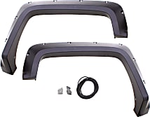 Lund RX312S Rivet Style Fender Flares - Smooth Black, 4-Piece Set For Trucks/SUVs, No Drill Installation
