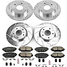 Powerstop® 4-Wheel Set Power Stop® K5363 Front And Rear Z23 Daily Carbon-Fiber Ceramic Brake Pad And Drilled & Slotted Rotor Kit - View #2