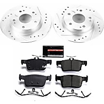 Power Stop K5399 Rear Brake Kit With Drilled/Slotted Rotors & Z23 Ceramic Brake Pads