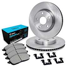 R1 24-25 Ford Mustang Rear Right Drilled & Slotted Black Brake Rotor - ECB-54310R - Mont Motorsports