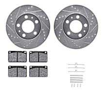 R1 Concepts Front Brake Rotor Kit |Brake Rotors| Brake Disc |Drilled And Slotted Wbpn1-58001