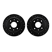 R1 Concepts Front Rear Brake Rotor Kit |Brake Rotors| Brake Disc |Drilled And Slotted WGPN2-63024