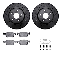 R1 Concepts Front Brakes And Rotors Kit |Front Brake Pads| Brake Rotors And Pads| Optimum OEp Brake Pads And Rotors | WHUN1-68016