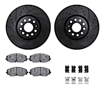 R1 Concepts Slotted Black Disc Brake Rotor Set WCPN1-52022 - View #5
