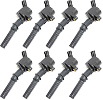 Ignition Coils, Set of 8, 8 Cyl., 4.6/5.4L Engines, With Curve Coil Boot