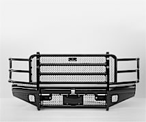 Aries Automotive Black Grille Guard For Nissan Frontier & Pathfinder - No Drill Installation, 1.5" Tubing, Light Mounts