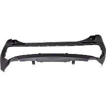 DAMAIJOY 2pcs Front Unfinished Steel / Plastic Bumper Cover Kit Without Tow Hook Hole Without Parking Aid Sensor Holes Without Molding Holes