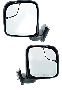 Textured Black Convex Mirror Manual Folding Electric Adjust
