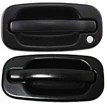 For Chevy GMC Truck Door Handle Outside Exterior Black Front Passenger Right RH