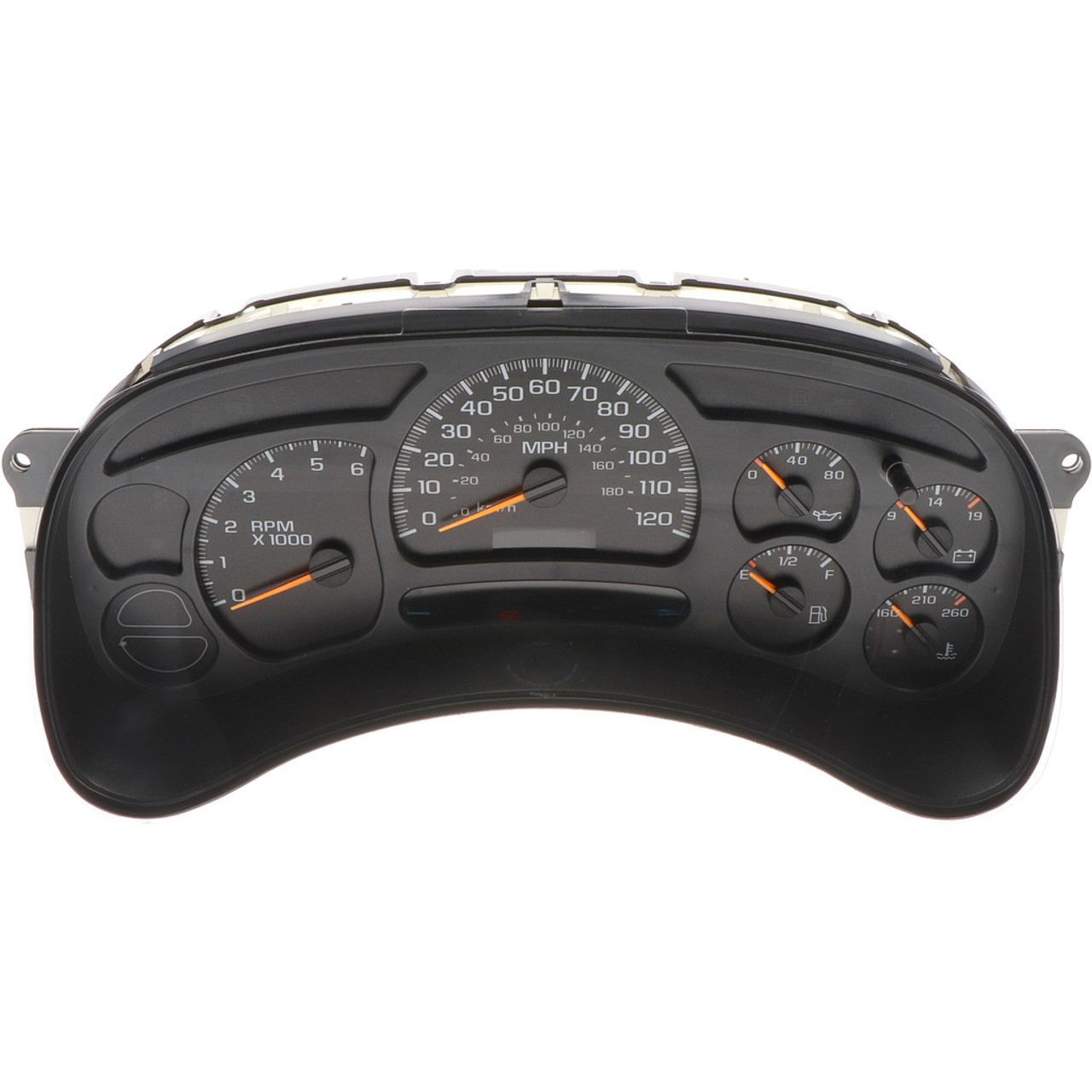 A1 Cardone® 2005 Chevrolet Silverado 2500 HD - Instrument Cluster, Automatic Transmission, ID #(S) 15224141; With 6 Gauge Panel; With Tachometer; Without Trans FluID Temperature Gauge