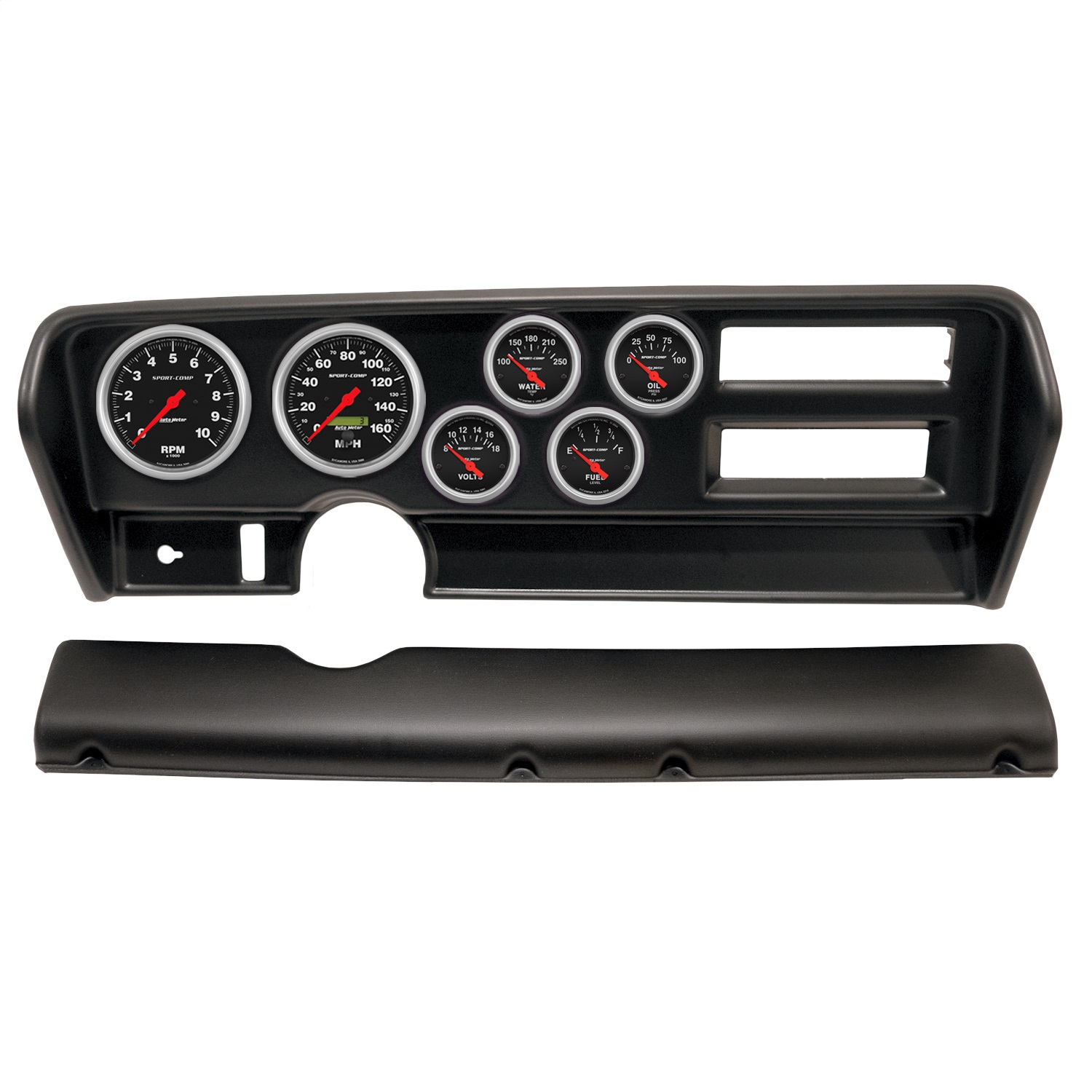 Autometer® 2915-11 Sport-Comp Direct Fit Dash Kit, (3 3/8in. X2, 2