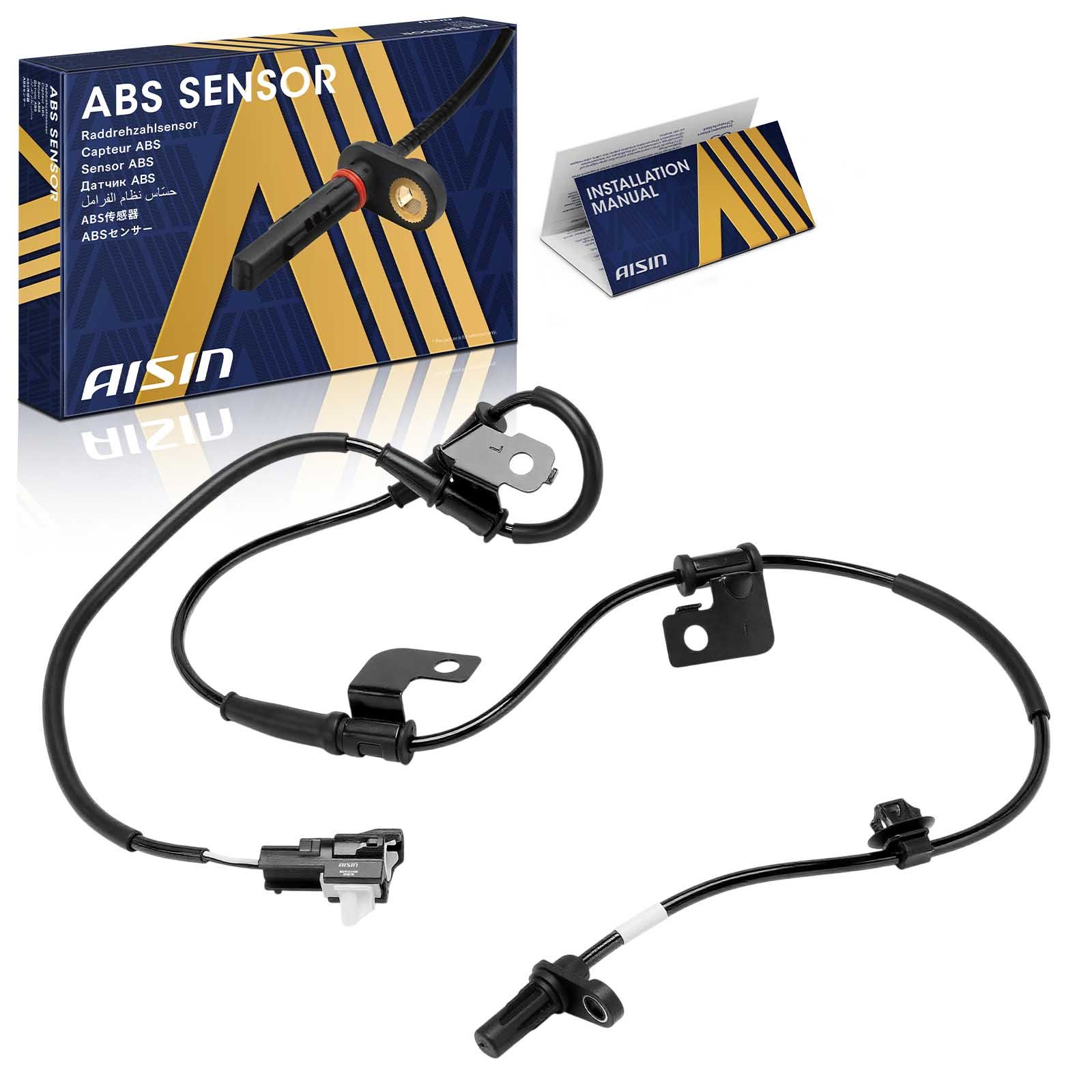 AISIN ABS Speed Sensor, Front, Driver Side, 3-year limited warranty BSHY-01438