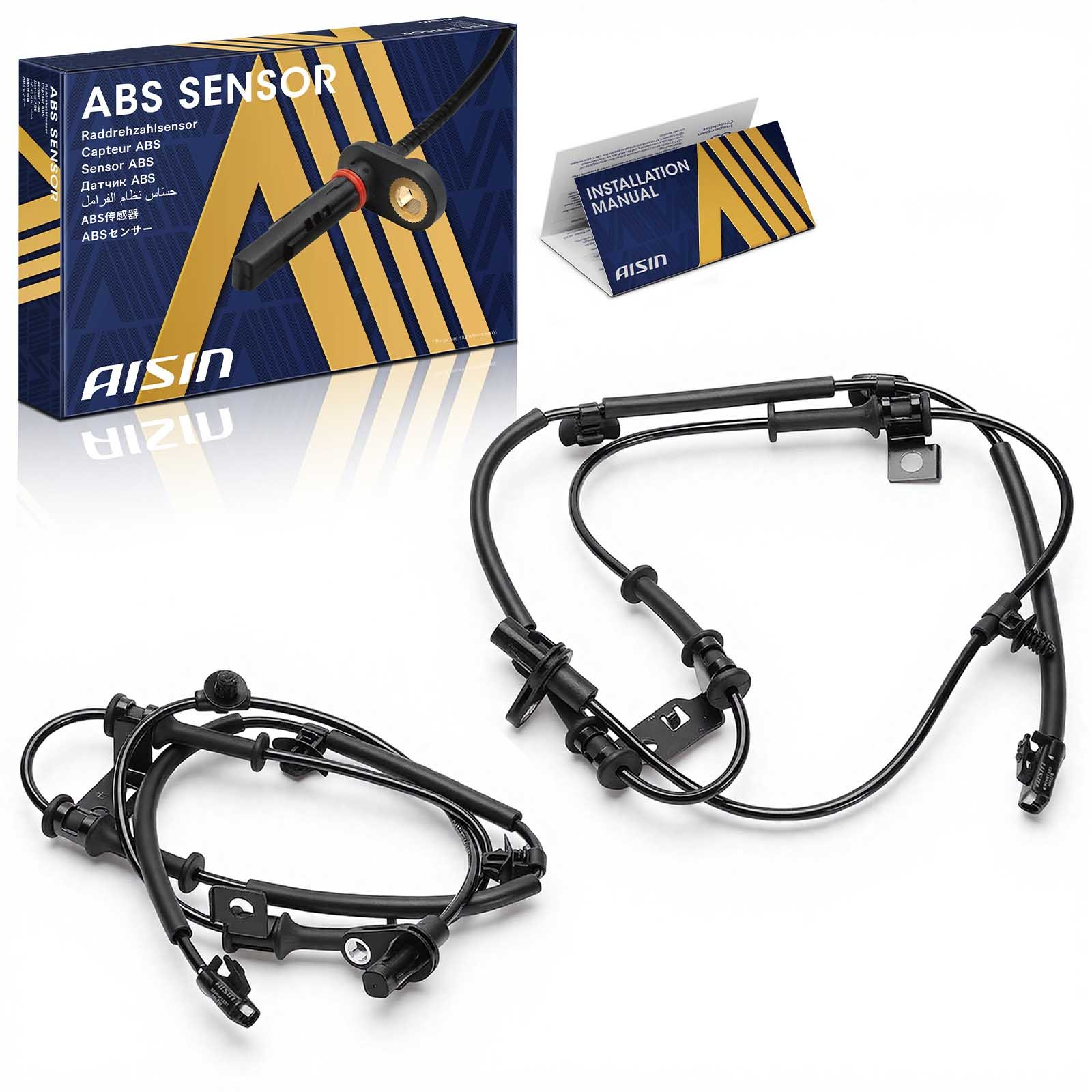 AISIN ABS Speed Sensor, Front, Driver and Passenger Side, 3-year limited warranty BSHY-01521