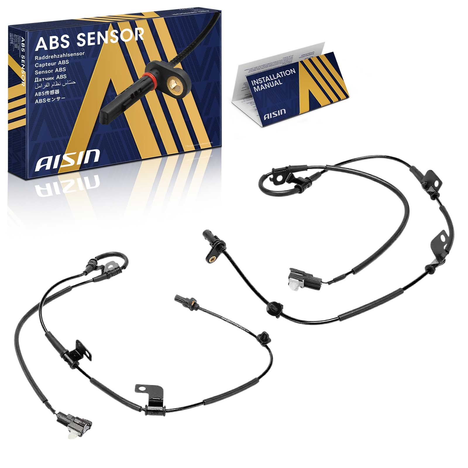 AISIN ABS Speed Sensor, Front, Driver and Passenger Side, 3-year limited warranty BSHY-02004