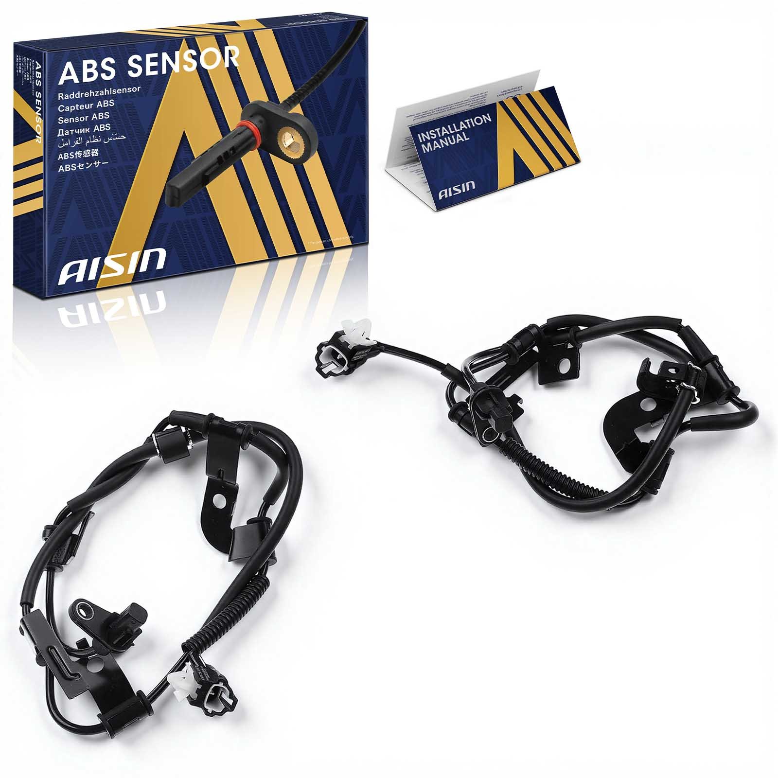 AISIN ABS Speed Sensor, Front, Driver and Passenger Side, 3-year limited warranty BSHY-02623