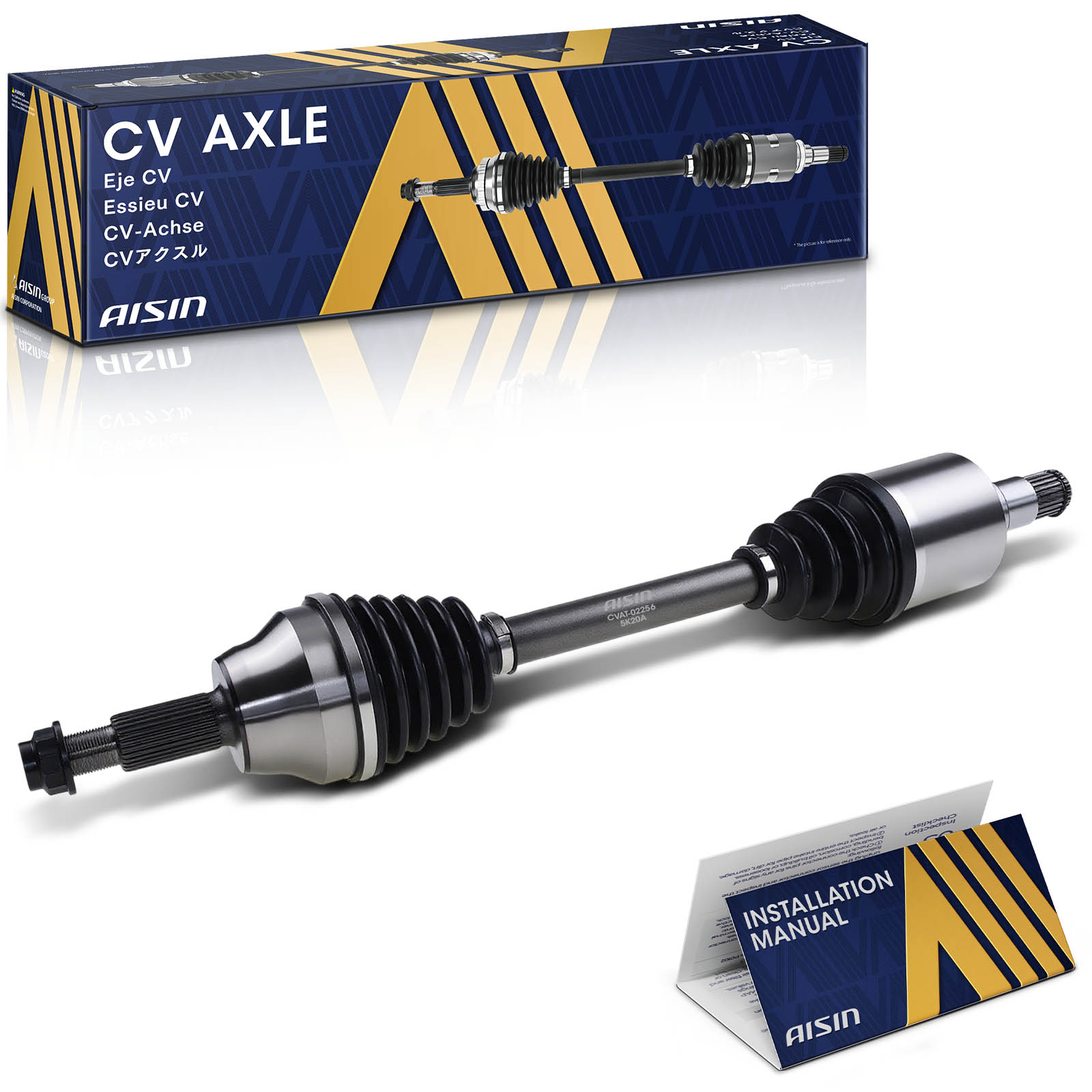 AISIN® CVAT-02256 Sedan Front, Driver Side Axle Assembly - Sold