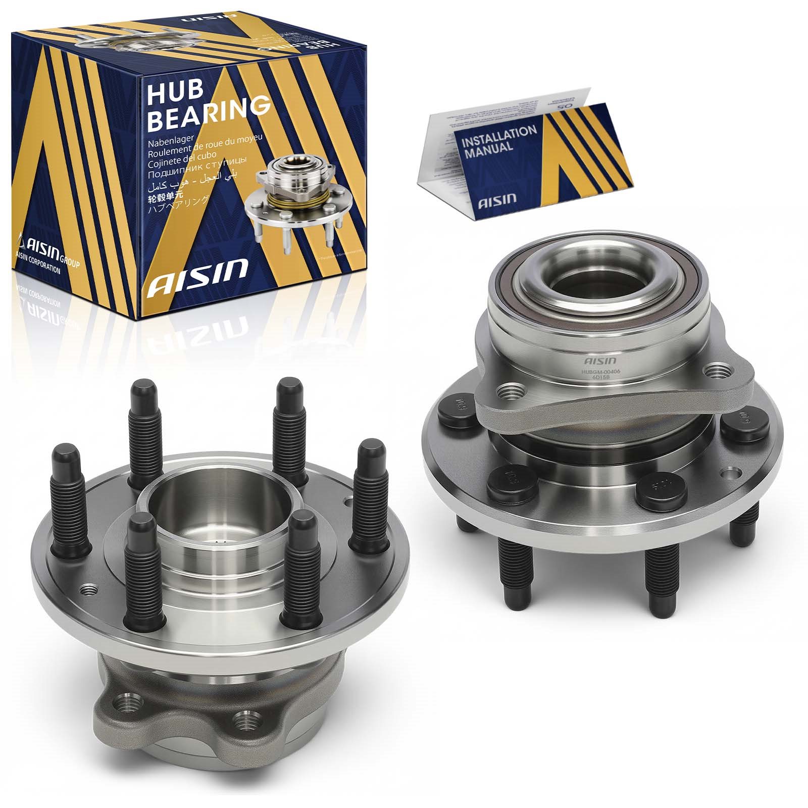 AISIN Wheel Hub, Front, 3-year limited warranty HUBGM-00406