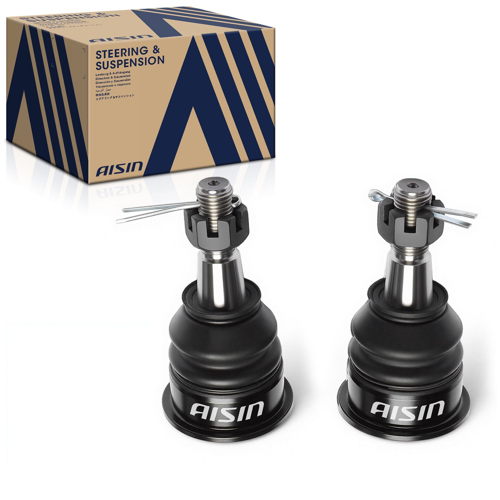 AISIN Ball Joint Steel, Front, Driver & Passenger Side, Lower, 3-year limited warranty JBJAZ-02378