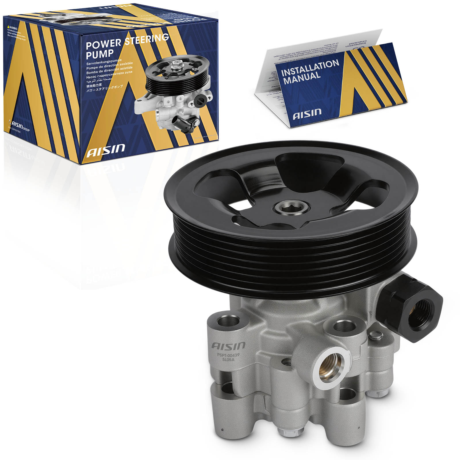 AISIN Power Steering Pump, 2-year limited warranty PSPT-00439