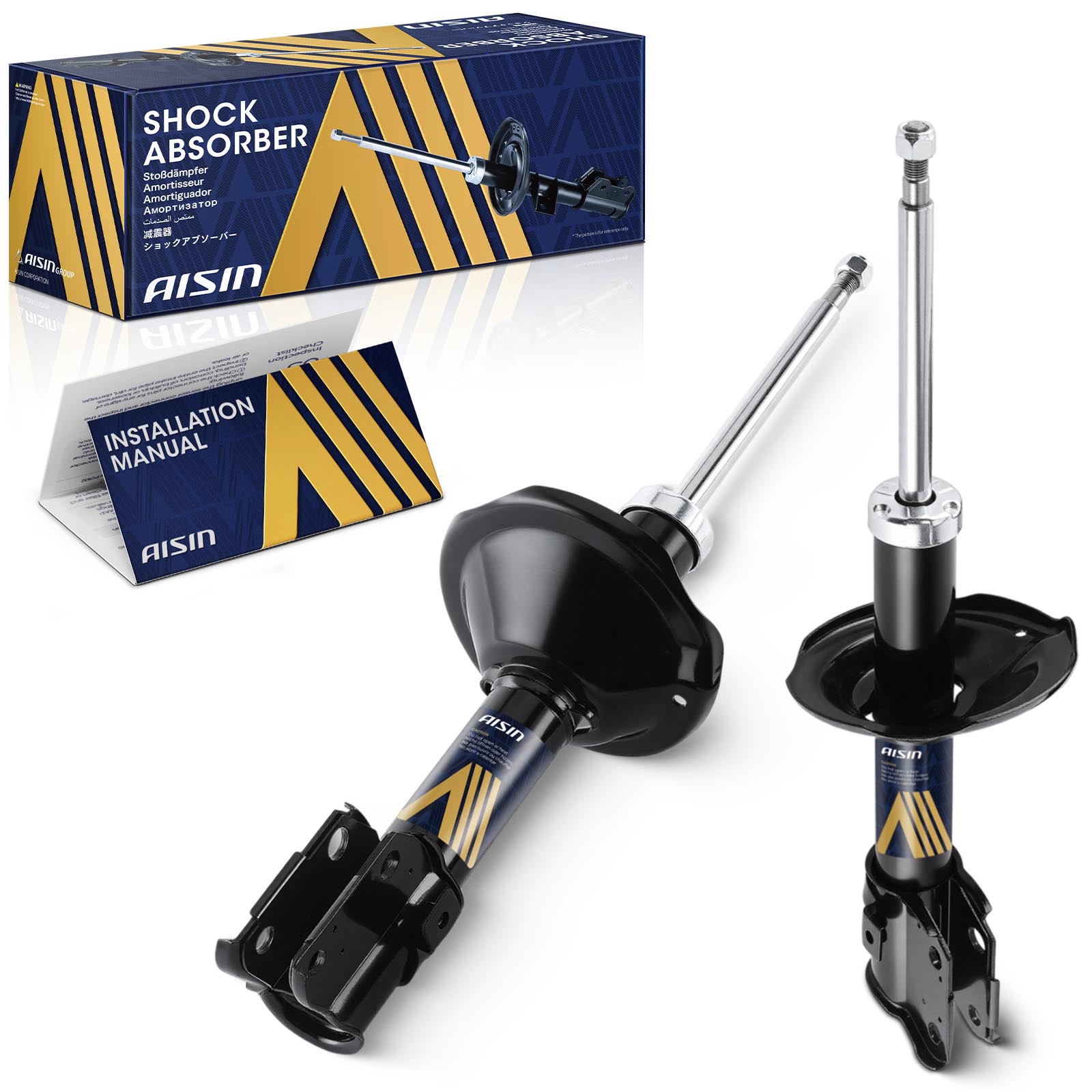 AISIN Shock Absorber & Strut Assembly Absorber, Front, Driver Passenger Side, 3-year limited warranty SABF-01710