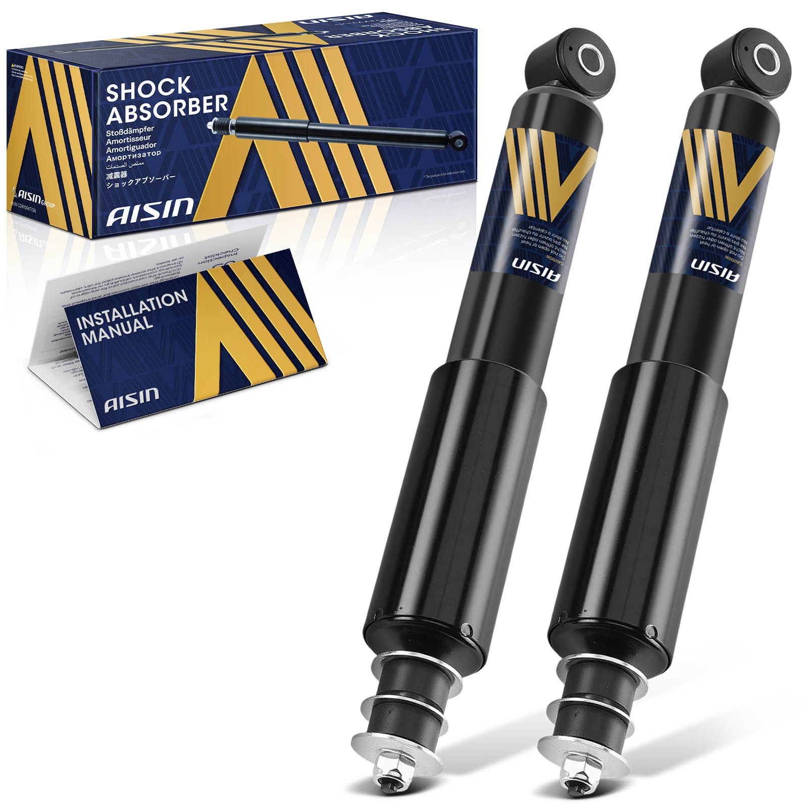 AISIN Shock Absorber & Strut Assembly Absorber, Front, Driver Passenger Side, 3-year limited warranty SABN-01461
