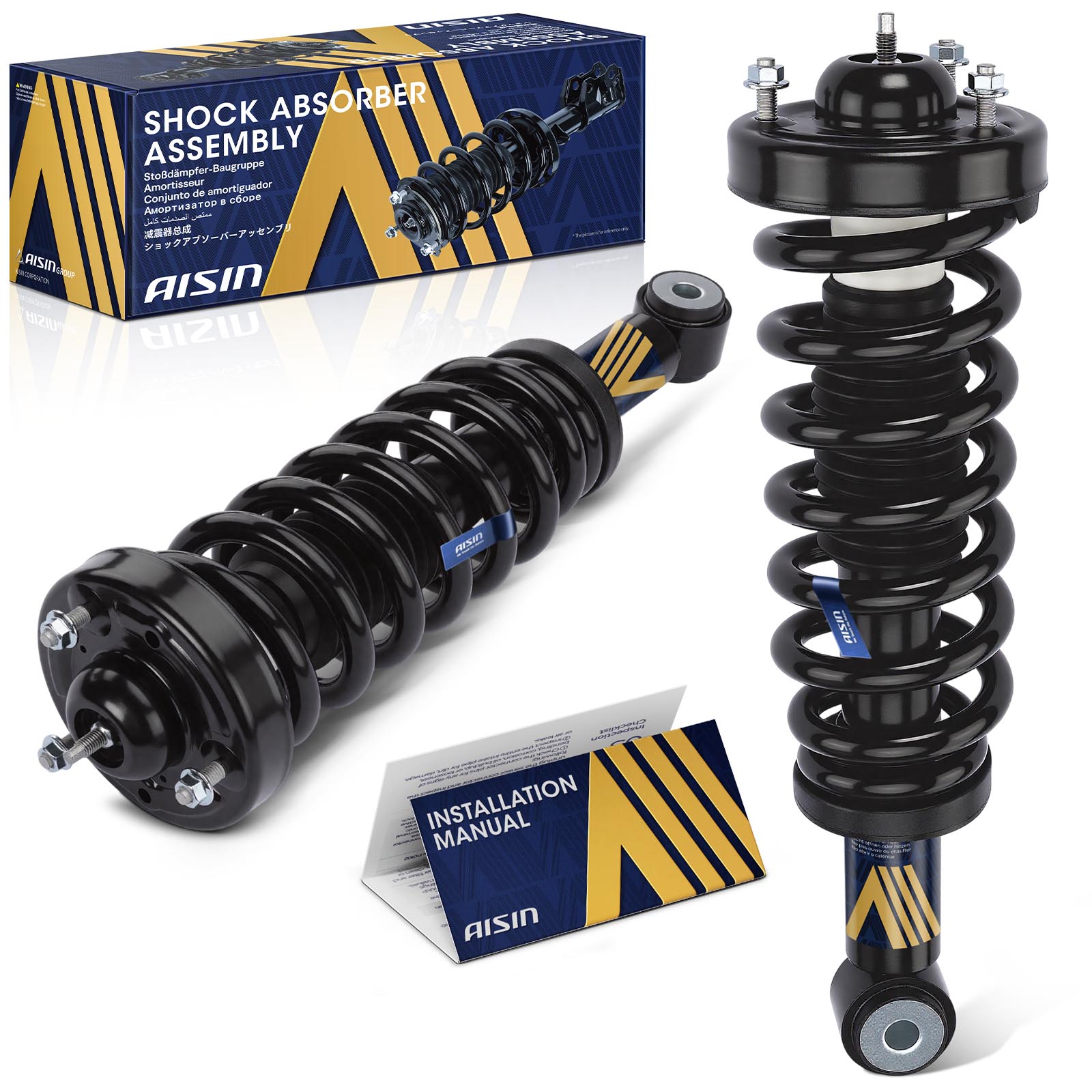 AISIN Shock Absorber & Strut Assembly Absorber, Front, Driver Passenger Side, 3-year limited warranty SAKFD-00707