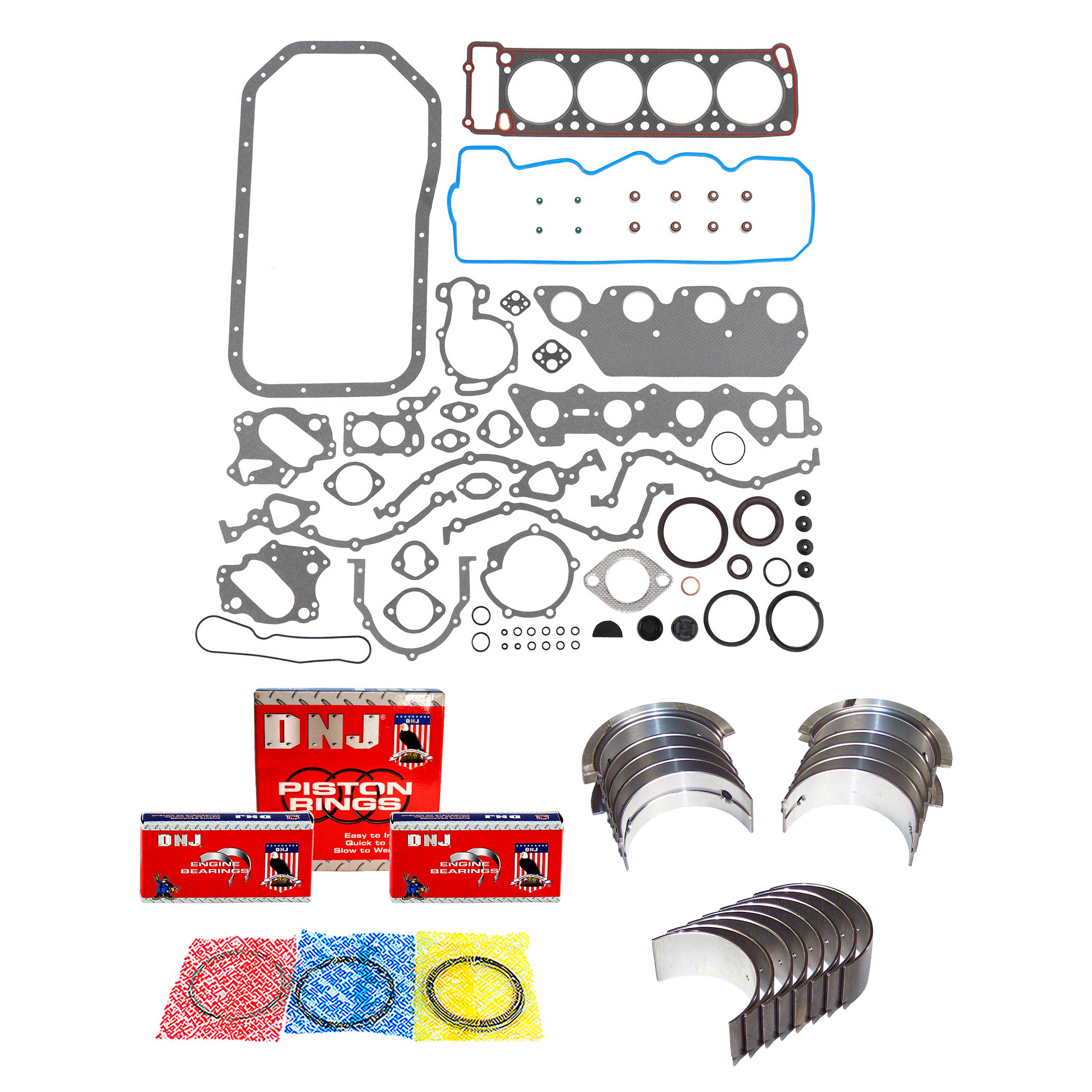 DNJ Engine Rebuild Kit, 1 year or 12,000-mile limited warranty RRK101