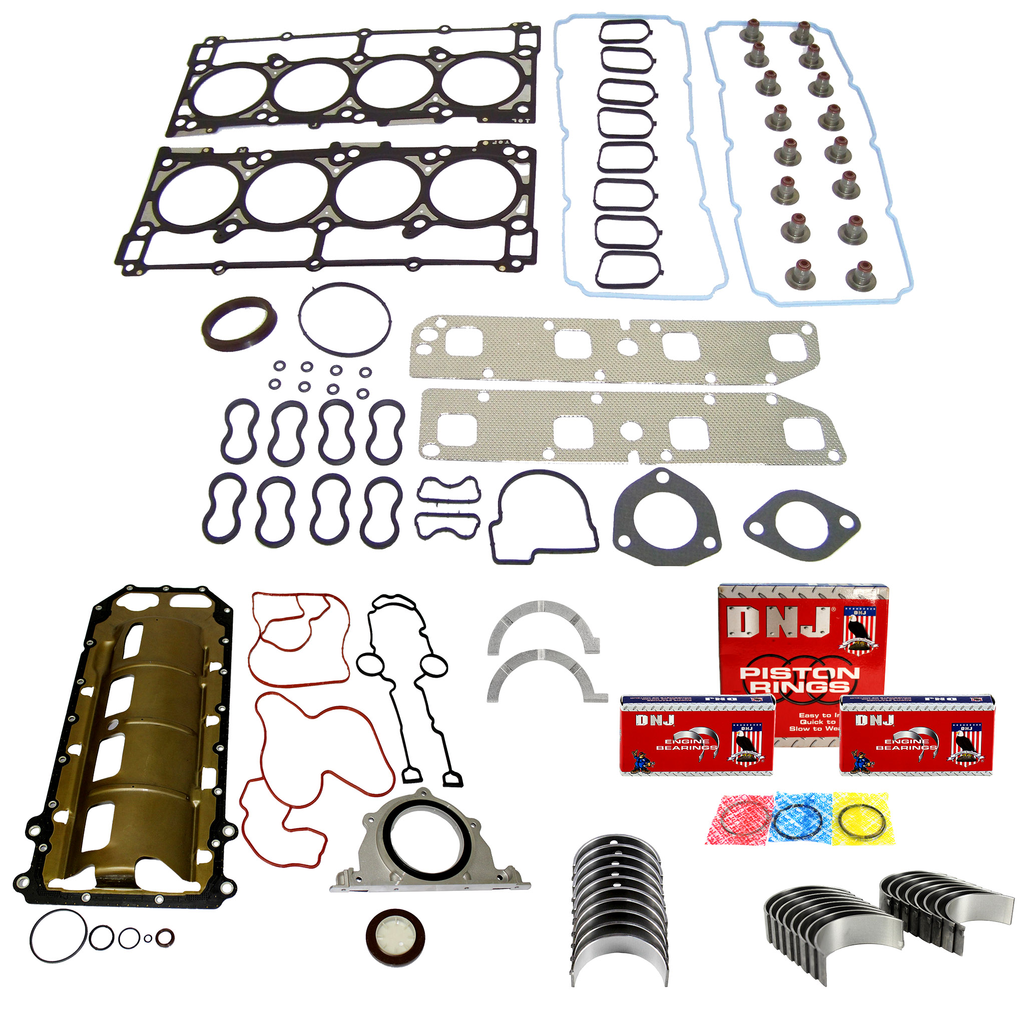 DNJ Engine Rebuild Kit, 1 year or 12,000-mile limited warranty RRK1161A