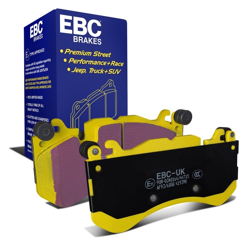 EBC Brake Pad Set Yellowstuff Street & Track, Front, 12-month or 10,000-mile limited warranty excluding wear tear race use DP41939R