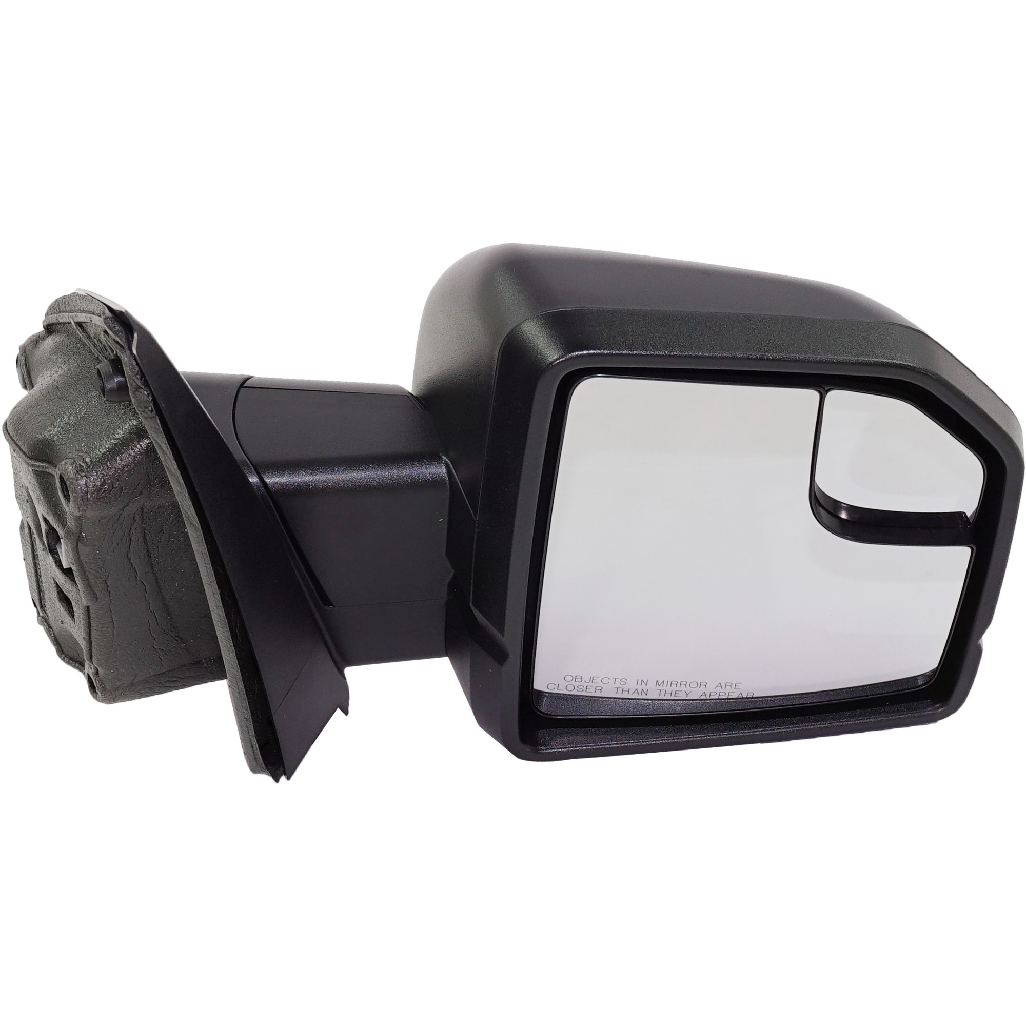 2019 Ford F-150 Passenger Side Mirror, Power, Heated, Textured Black, Manual Folding, In-housing Signal Light, With Blind Spot Glass, No Memory, No Puddle Light, No Auto-Dimming FD293ER-S1 by Kool Vue® 