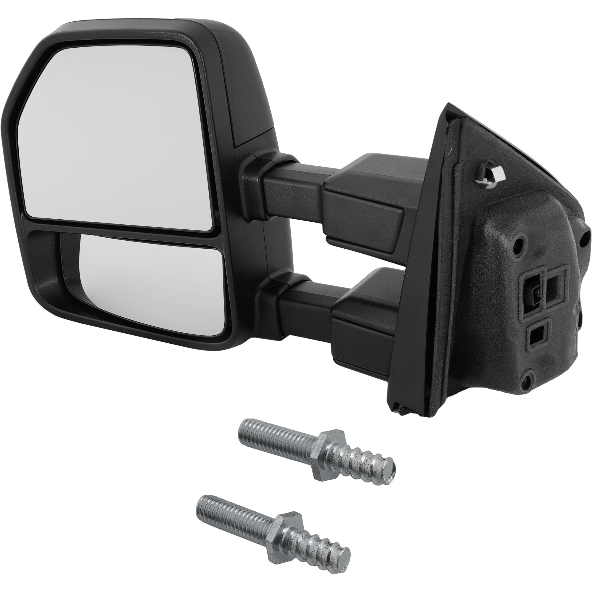 2019 Ford F-150 Driver Side Towing Mirror, Manual Adjust, Non-Heated, Textured Black, Manual Folding, No Signal Light, No Blind Spot Feature, No Memory, No Puddle Light, No Auto-Dimming FD438L by Kool Vue® 